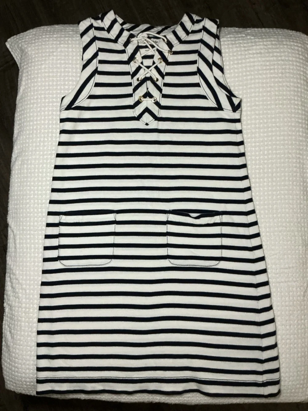 Kate Spade Blue and White Striped Mini Dress